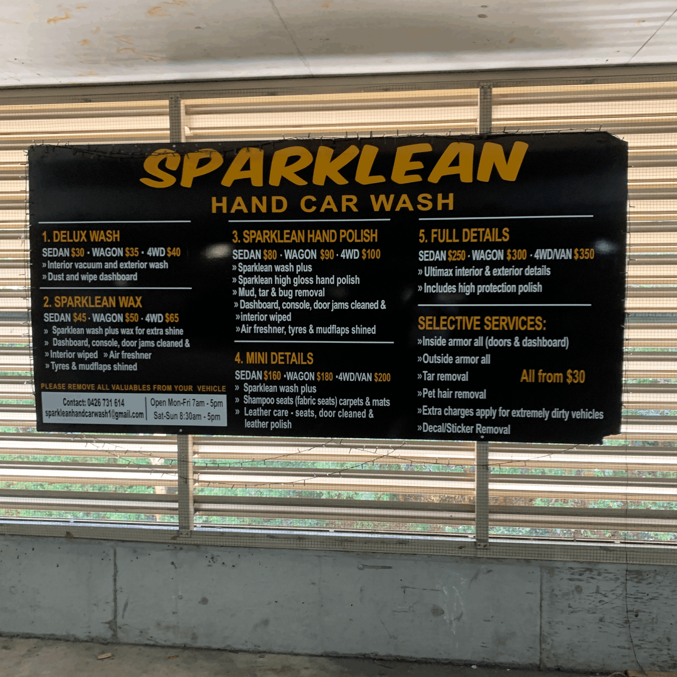 Sparklean Hand Car Wash